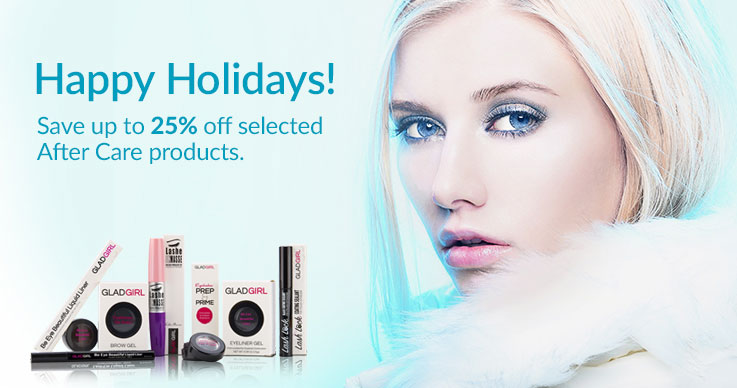 Happy Holidays Save up to 25% off selected After Care products
